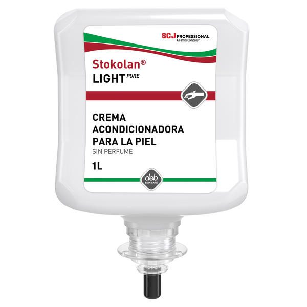 STOKOLAN LIGHT PURE 1 L. Crema hidratante de manos sin perfume